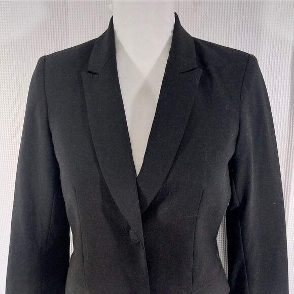 NWOT! CALVIN KLEIN! RICH BLACK CLASSICALLY TAILORED DRESS JACKET, BLAZER! SZ 6P - Picture 4 of 12